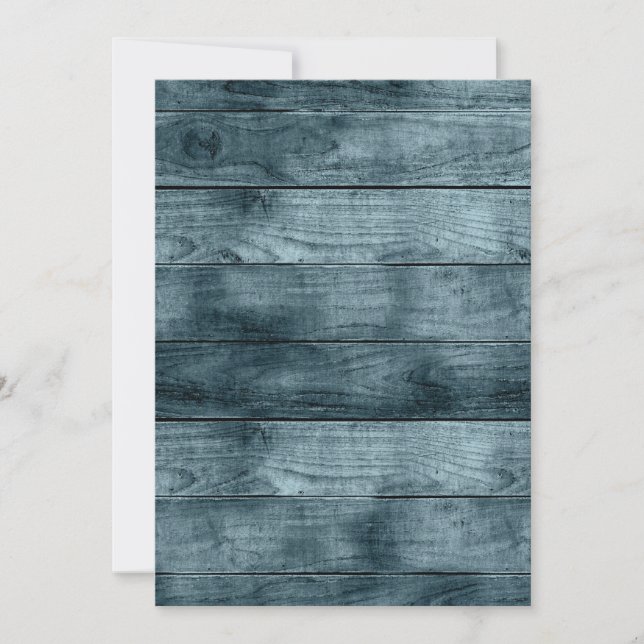 Invitation Cabine en bois bleu ombres foncées menuiserie rust (Devant)