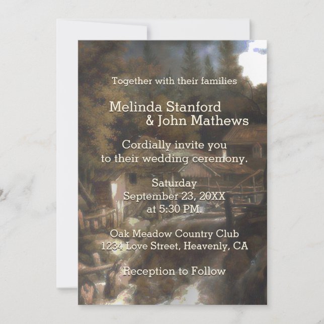 Invitation Cabine rustique (Devant)