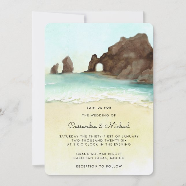 Invitation Cabo San Lucas | El Arco | Destination Wedding  (Devant)