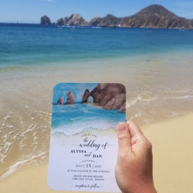 Invitation Cabo San Lucas | El Arco | Mariage de Destination (Créateur téléchargé)