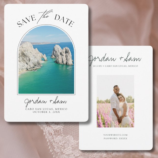 Invitation Cabo San Lucas Mexique Mariage Enregistrer la date (Cabo San Lucas Save the Date)