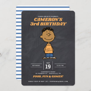 Invitation cacahuètes Anniversaire de Franklin