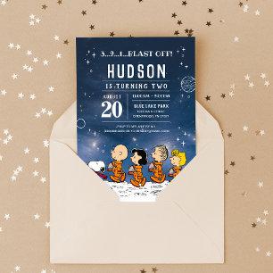 Invitation cacahuètes   Anniversaire de l'espace