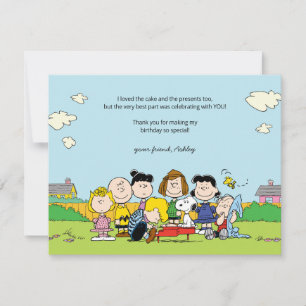 Invitation cacahuètes Charlie Brown & Gang Anniversaire Mer