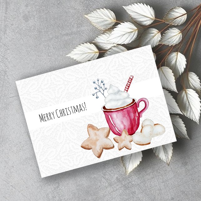 Invitation Cacao Chaud De Noël Et Cookies Aquarelle (Créateur téléchargé)
