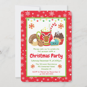Invitation Cacao et biscuits de fêtes Traités de Noël