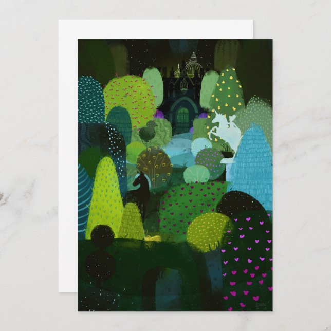 Invitation Caché dans le parc (Devant / Derrière)