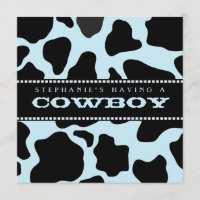 Cacher la vache Imprimer Cowboy Baby shower Invita