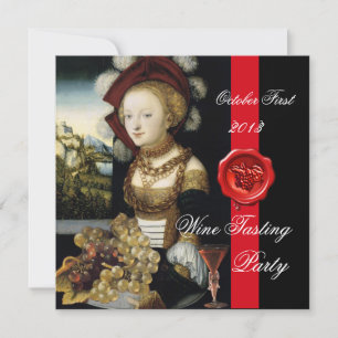 INVITATION CACHET DE CIRE POUR FÊTE DE DÉGUSTATION DE VIN DU 