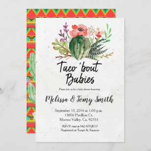 Invitation Cactus de baby shower d'ed de Co