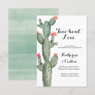 Invitation Cactus de la fête de fiançailles succulentes