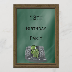 Invitation Cactus DJ 13e anniversaire