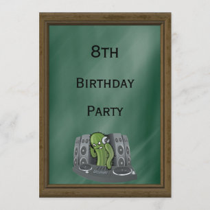 Invitation Cactus DJ 8e anniversaire