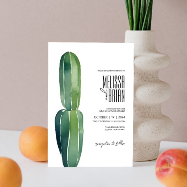 Invitation Cactus Dream ・ Modern Desert Chic ・ Botanical Boho (Cactus Dream • Modern Desert Chic • Botanical Boho Invitation)