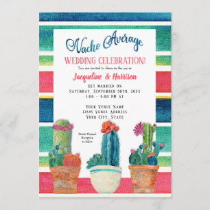 Invitation Cactus du désert de la Fiesta Floral Mariage moyen