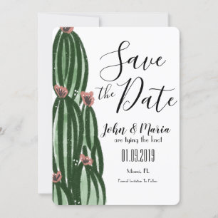 Invitation Cactus Fantaisiste Artsy Save the Date