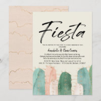 Cactus Fiesta Baby shower rose par courrier
