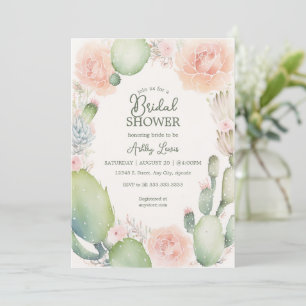 Invitation Cactus nuptiale, Boho nuptiale