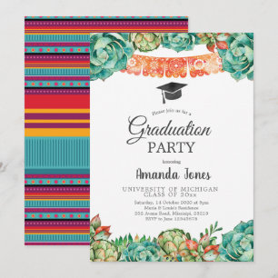 Invitation Cactus Succulent Graduation Party