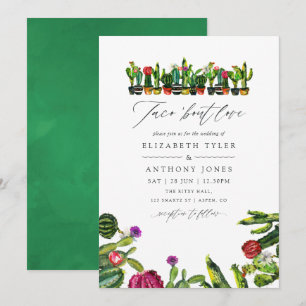 Invitation Cactus Succulents Fiesta Mariage