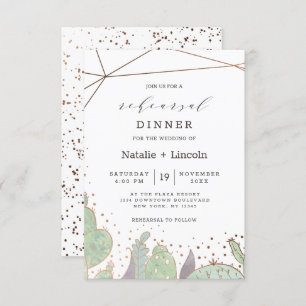 Invitation Cactus & Succulents Terrarium Dîner de répétition