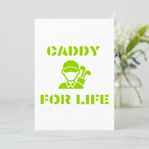 Invitation Caddy de golf pour la vie Citation Vert Citron