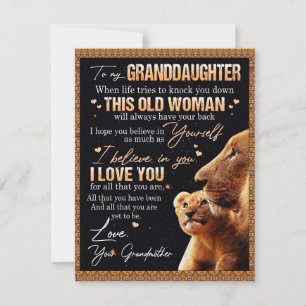 Invitation Cadeau à ma petite-fille de la part de grand-mère,
