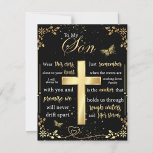 Invitation Cadeau à mon fils, amoureux de papillon, lettre de
