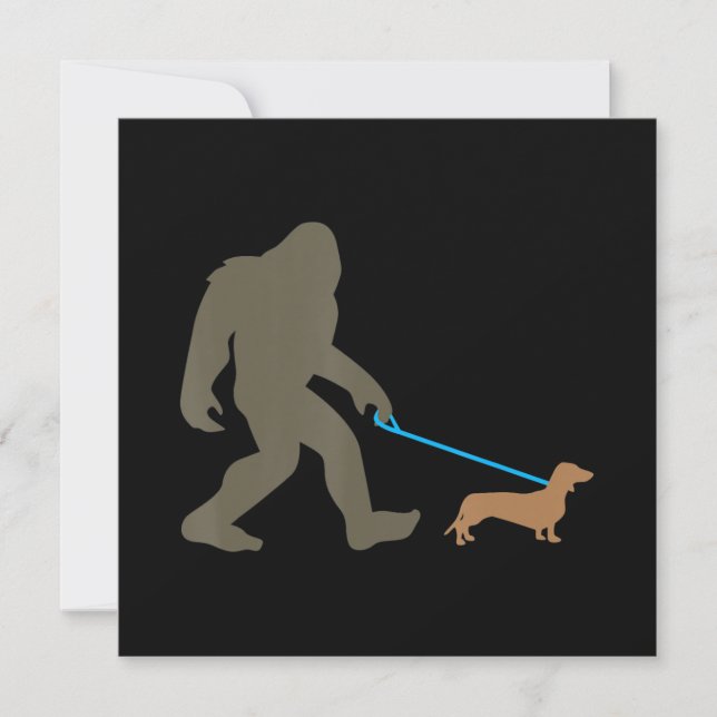 Invitation Cadeau Chien | Bigfoot Marche Dachshund (Devant)