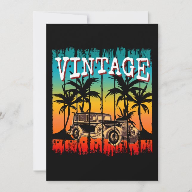 INVITATION CADEAU CLASSIQUE RÉTRO VINTAGE (Devant)
