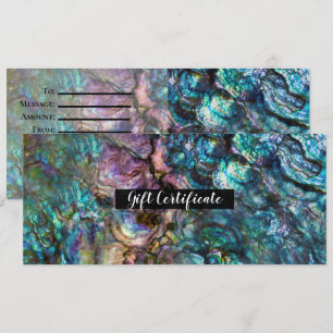 Invitation Cadeau Coquille de Mer Abalone Iridescent Arc-en-c
