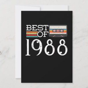 Invitation Cadeau d'anniversaire de 22 ans de 1988 Vintage