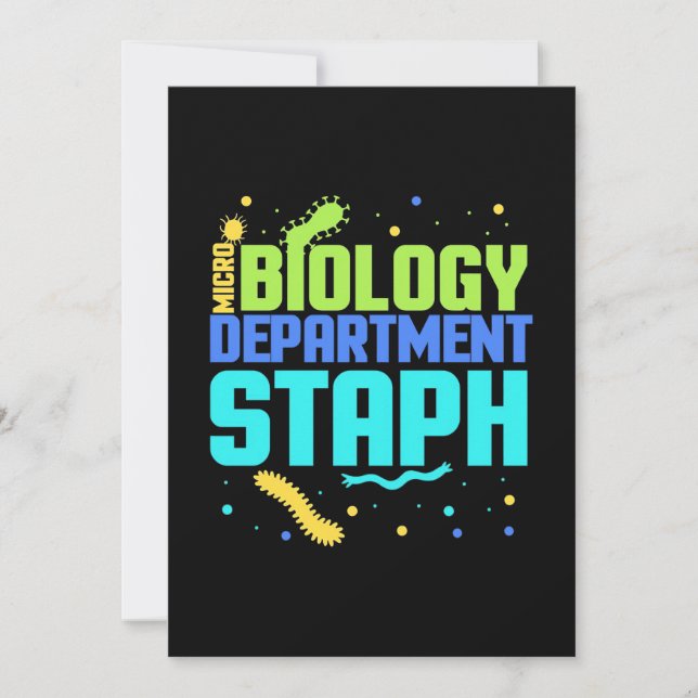 Invitation Cadeau d'anniversaire | Département de microbiolog (Devant)