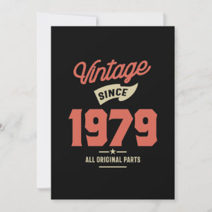 Invitation Cadeau d'anniversaire Fabriqué en 1979