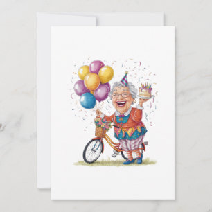 Invitation Cadeau d'anniversaire humoristique pour grand-mère