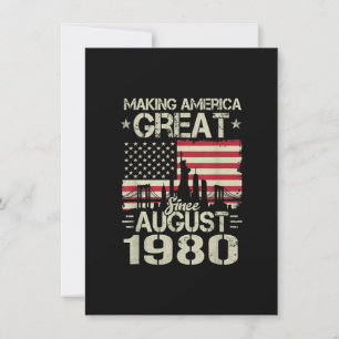 Invitation Cadeau d'anniversaire pour rendre l'Amérique génia