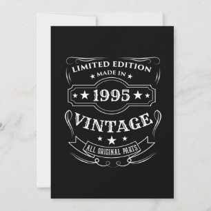 Invitation Cadeau d'anniversaire Vintage 1995 Édition Limitée