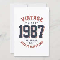Cadeau d'anniversaire Vintage Depuis 1987