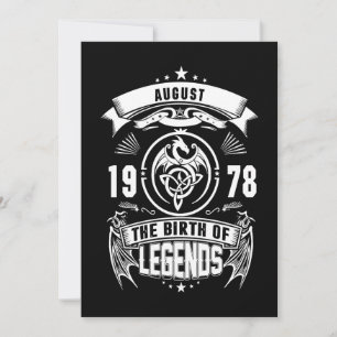 Invitation Cadeau d'août 1978 La Naissance Des Légendes