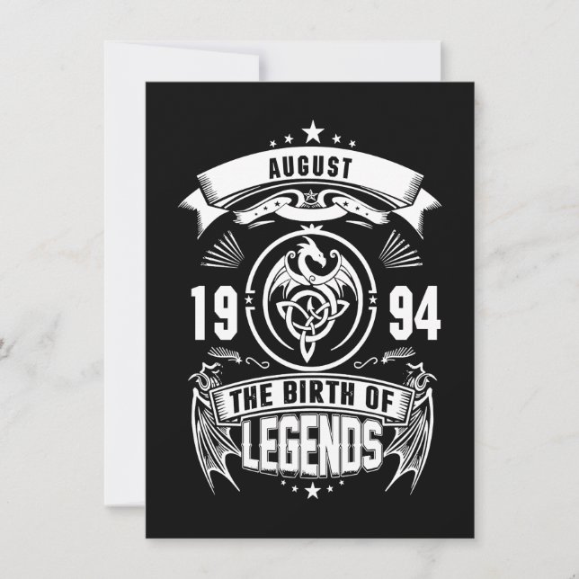 Invitation Cadeau d'août | 1994 La Naissance Des Légendes (Devant)