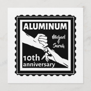 Invitation Cadeau de 10e anniversaire de mariage traditionnel