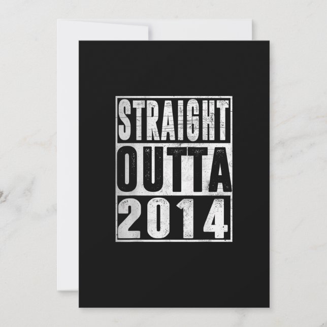 Invitation Cadeau de 9 Ans Tout Droit Sorti De 2014 Fabriqué  (Devant)