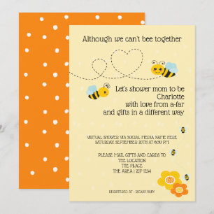 Invitation Cadeau de Baby Shower Cant Be Together par la Post