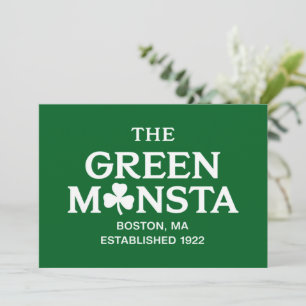 Invitation Cadeau de baseball Green Monsta Boston Green Monst
