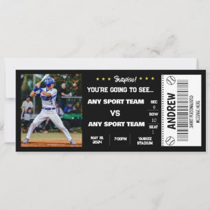 Invitation Cadeau de billet de stade de match de baseball Sur