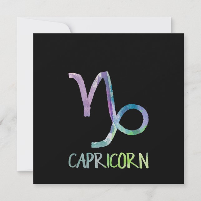 Invitation Cadeau de chèvre de mer Astrologie Symbole du zodi (Devant)