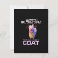 Cadeau de chèvre drôle coloré