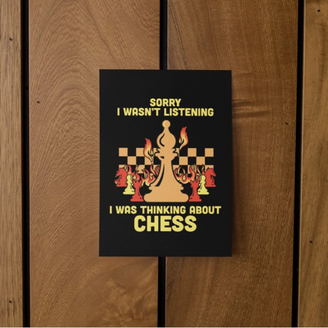 Invitation Cadeau de citation drôle d'échecs pour les joueurs (Funny Chess Quote Gift for Chess Players & Lovers Invitation)