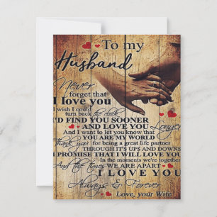 Invitation Cadeau de citations d'amour Cadeau pour mon mari