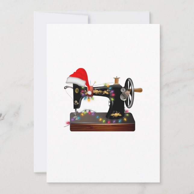 Invitation Cadeau de couture | Joyeux Noël amoureux de coutur (Devant)